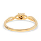 Inel din Argint 925 Placat cu Aur ( 1.63 grame ) cu Diamant Negru 0.11 Carate