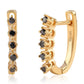 Cercei din Argint 925 Placat cu Aur ( 2.38 grame ) cu Diamant Negru 0.15 Carate