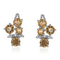 Cercei din Argint 925 ( 2.61 grame ) cu Citrin Brazilian Clasa "AA" și Topaz Alb 1.84 Carate