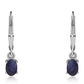 Cercei din Argint 925 ( 1.22 grame ) cu Safir Albastru Australian 1.36 Carate