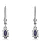 Cercei din Argint 925 ( 1.22 grame ) cu Safir Albastru Australian 1.36 Carate