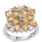 Inel din Argint 925 ( 4.63 grame ) cu Citrin Brazilian Clasa "AA" și Topaz Alb 3.28 Carate