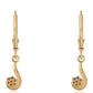 Cercei din Argint 925 Placat cu Aur ( 1.35 grame ) cu Diamant Negru 0.13 Carate