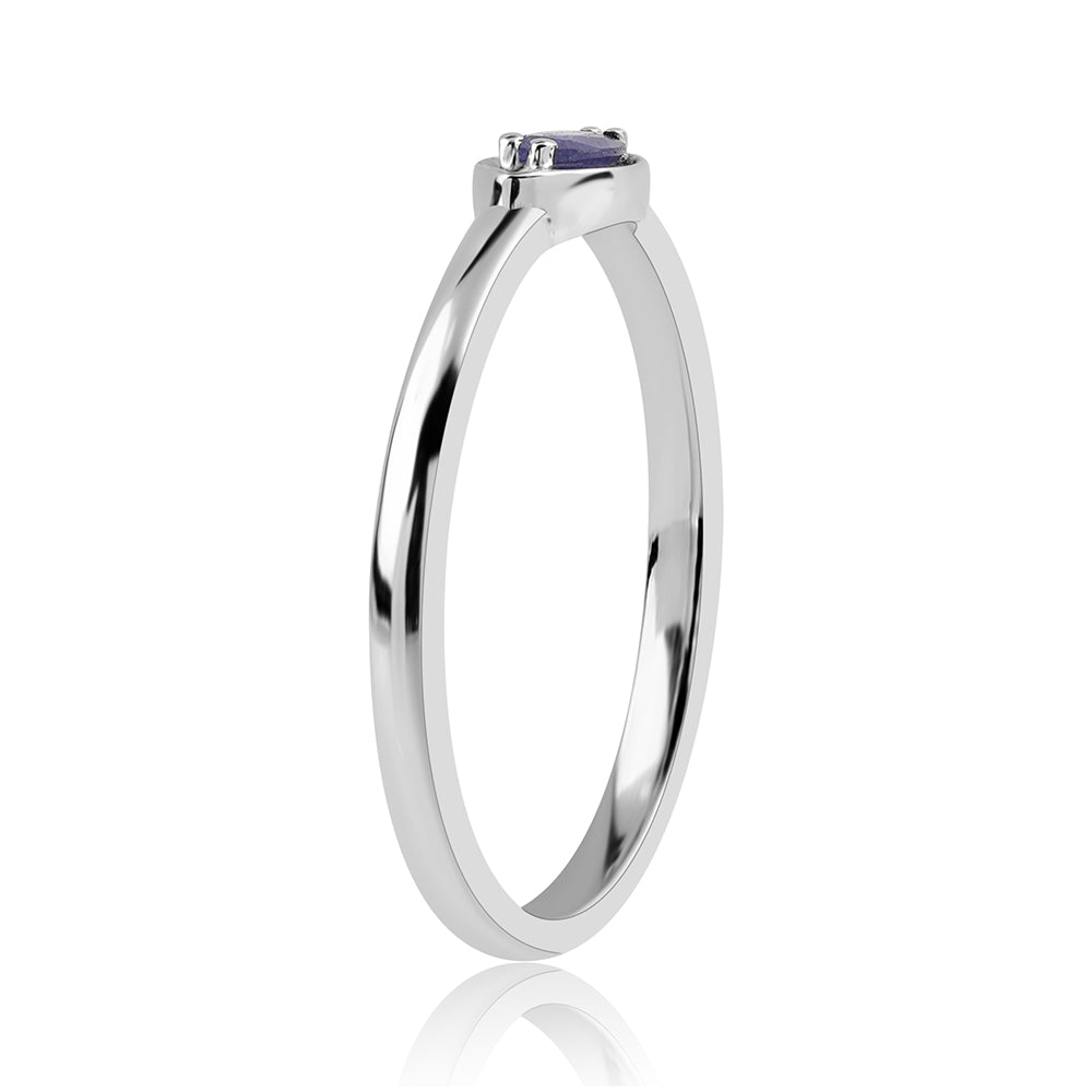 Inel din Argint 925 ( 1.89 grame ) cu Safir Albastru Australian 0.23 Carate 2 