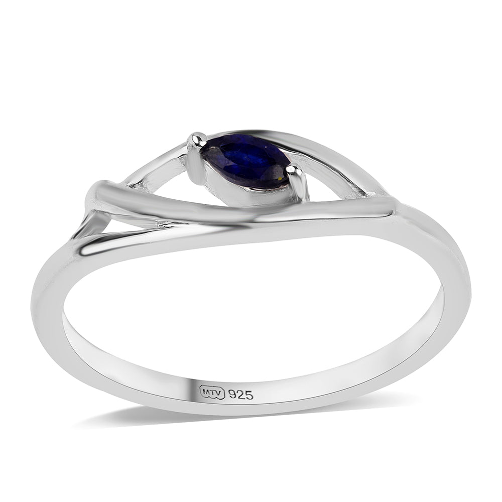 Inel din Argint 925 ( 2.09 grame ) cu Safir Albastru Australian 0.18 Carate 1 