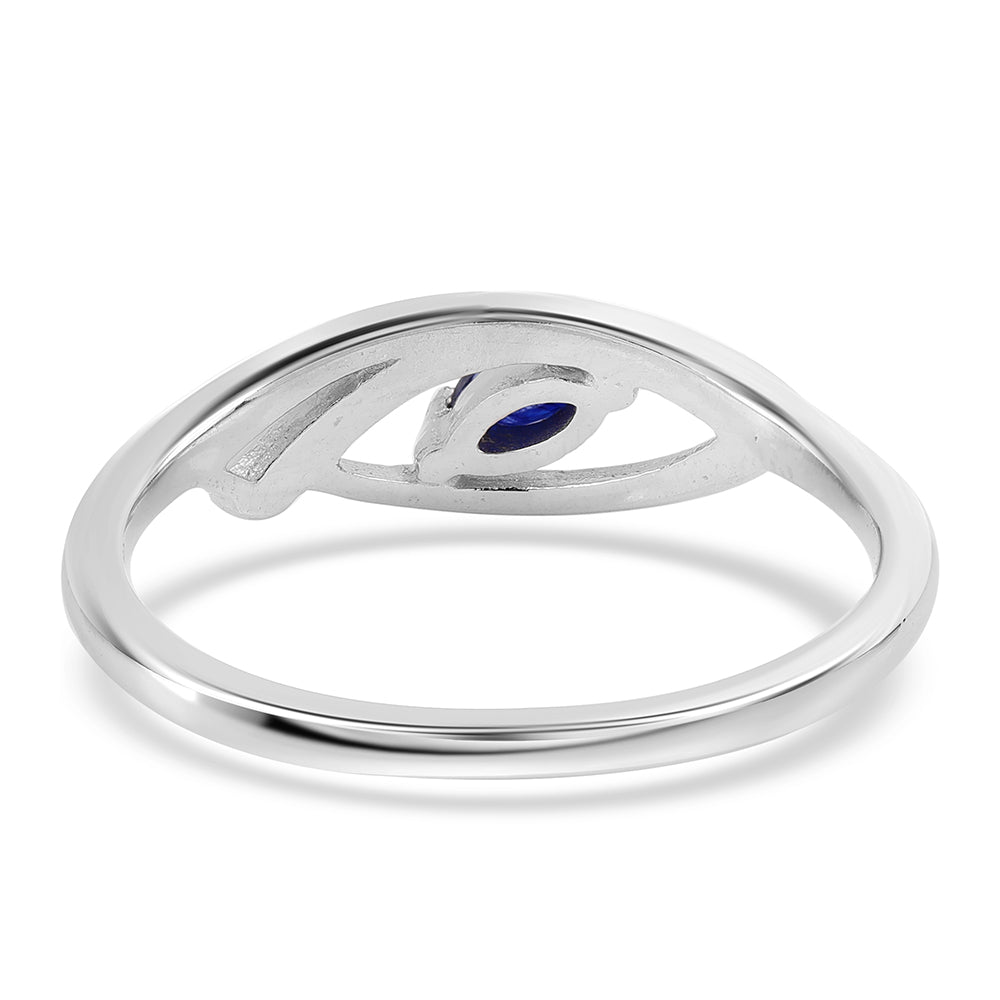 Inel din Argint 925 ( 2.09 grame ) cu Safir Albastru Australian 0.18 Carate 2 