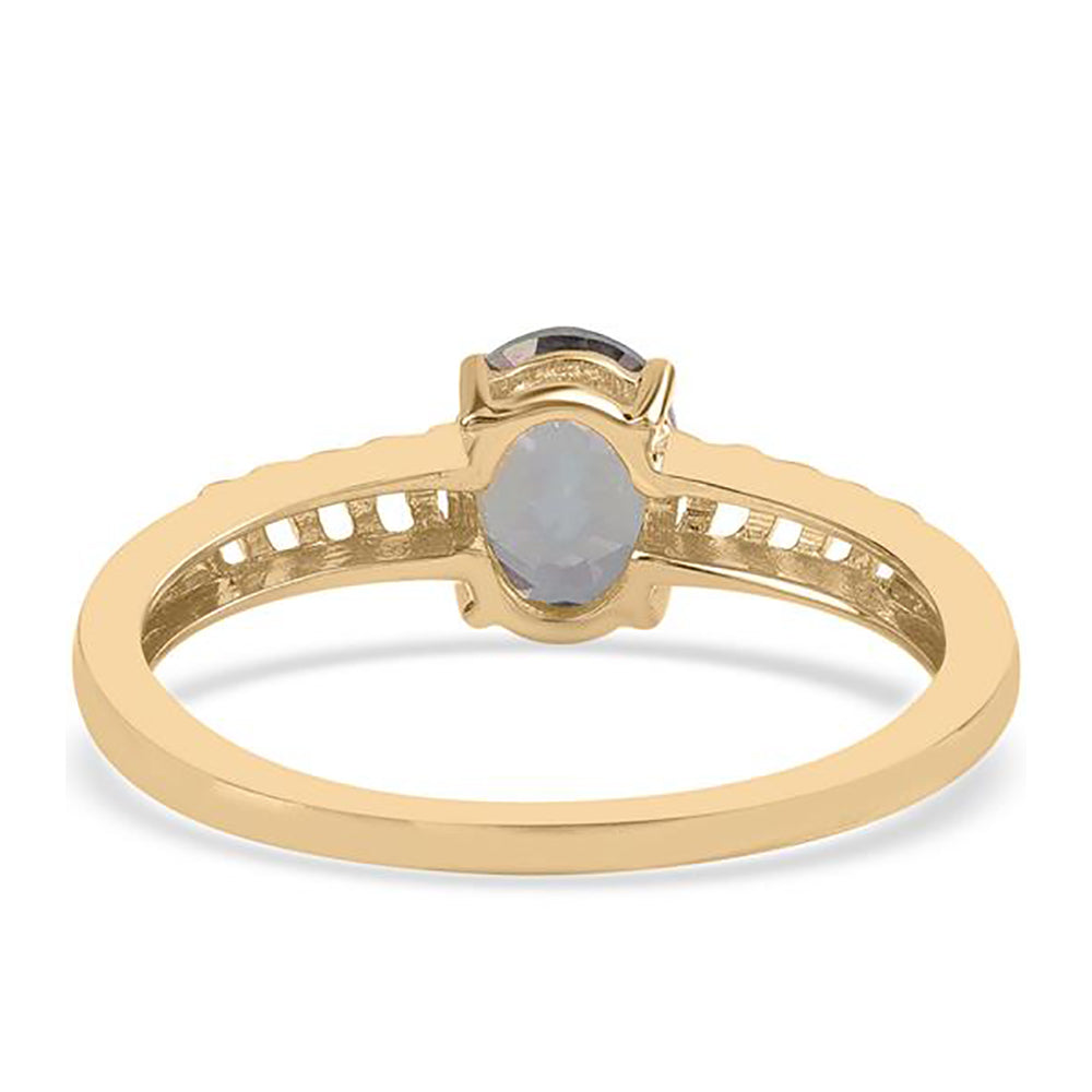 Inel din Argint 925 Placat cu Aur ( 2.29 grame ) cu Topaz Mistic 1.46 Carate 2 