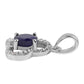 Pandantiv din Argint 925 ( 1.2 grame ) cu Safir Albastru Australian și Topaz Alb 1.39 Carate