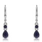Cercei din Argint 925 ( 1.72 grame ) cu Safir Albastru Australian 2.36 Carate
