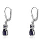Cercei din Argint 925 ( 1.72 grame ) cu Safir Albastru Australian 2.36 Carate