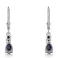 Cercei din Argint 925 ( 1.72 grame ) cu Safir Albastru Australian 2.36 Carate