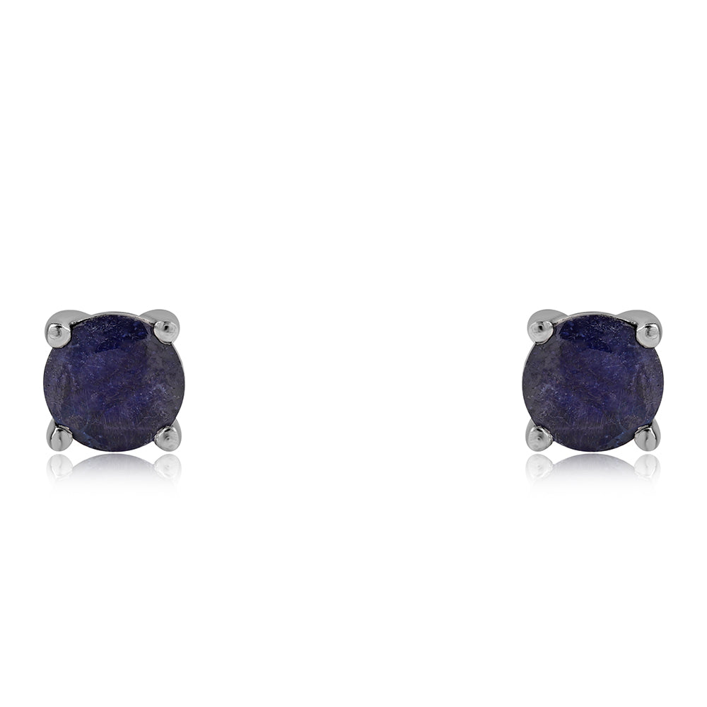 Cercei din Argint 925 ( 0.79 grame ) cu Safir Albastru Australian 1.6 Carate