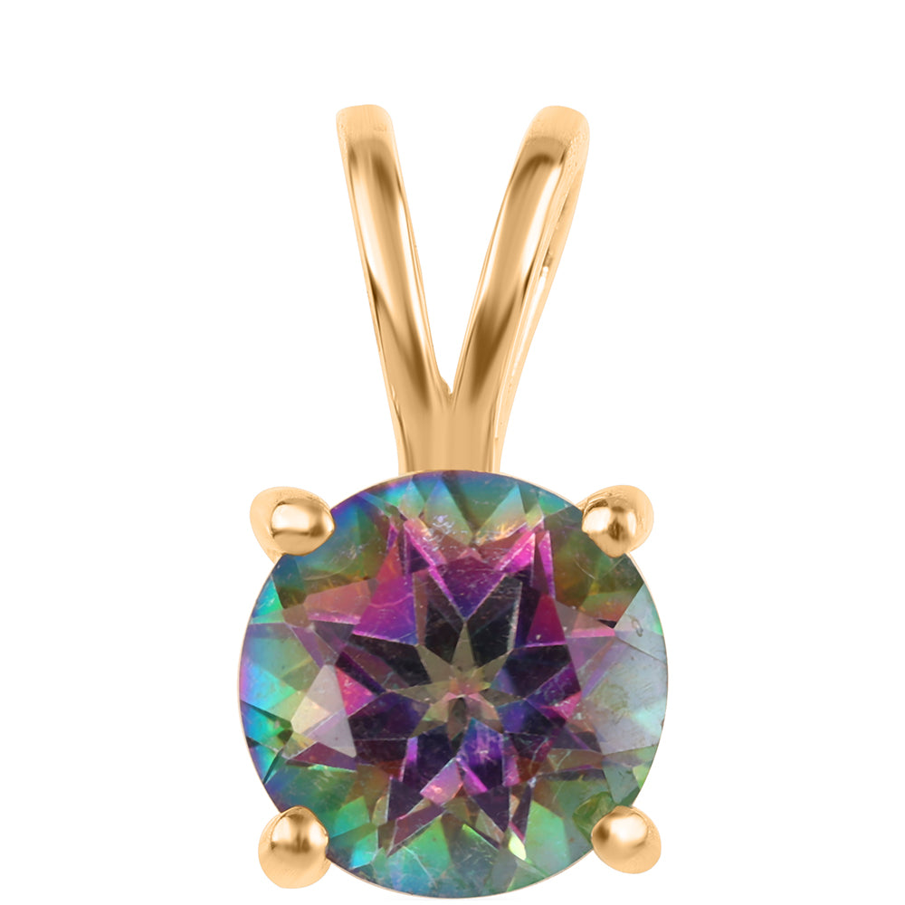 Pandantiv din Argint 925 Placat cu Aur ( 0.74 grame ) cu Topaz Mistic 1.56 Carate 1 