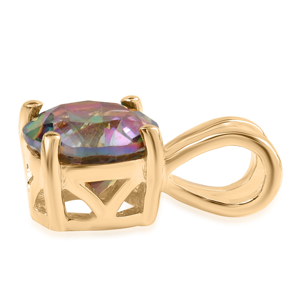 Pandantiv din Argint 925 Placat cu Aur ( 0.74 grame ) cu Topaz Mistic 1.56 Carate 2 