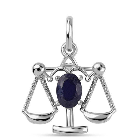 Pandantiv din Argint 925 ( 2.1 grame ) cu Safir Albastru Australian 1.1 Carate