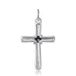 Cruce Pandantiv din Argint 925 ( 1.93 grame ) cu Safir Albastru Australian 0.8 Carate