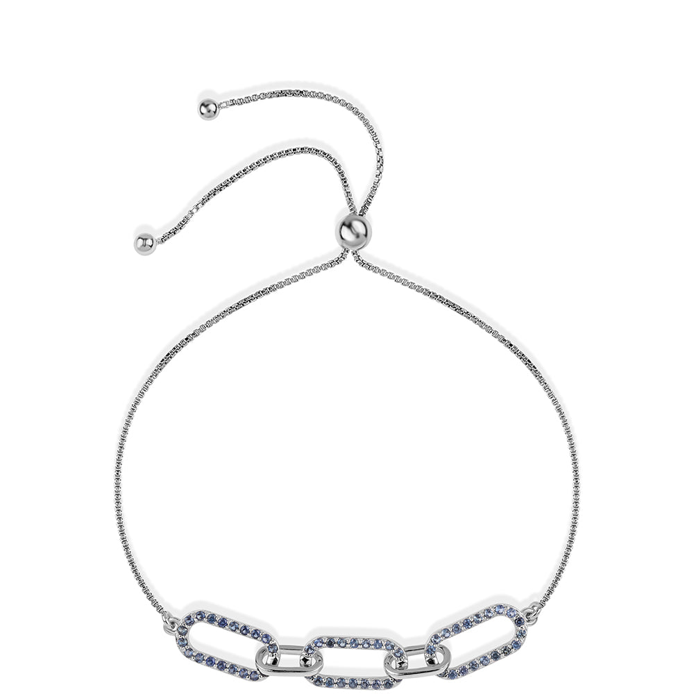 Brățară din Argint 925 ( 3.68 grame ) cu Safir Albastru Australian 0.84 Carate 1 