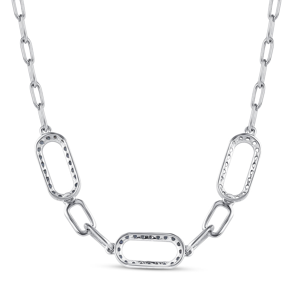 Colier din Argint 925 ( 8.09 grame ) cu Safir Albastru Australian 0.9 Carate