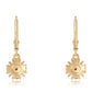 Cercei din Argint 925 Placat cu Aur ( 1.77 grame ) cu Diamant Negru și Topaz Alb 2.18 Carate