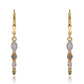 Cercei din Argint 925 Placat cu Aur ( 2.17 grame ) cu Diamant Albastru 0.18 Carate
