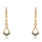 Cercei din Argint 925 Placat cu Aur ( 1.65 grame ) cu Diamant Albastru 0.1 Carate
