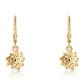 Cercei din Argint 925 Placat cu Aur ( 2.1 grame ) cu Diamant Albastru și Diamant Alb 0.26 Carate