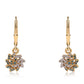Cercei din Argint 925 Placat cu Aur ( 2.1 grame ) cu Diamant Albastru și Diamant Alb 0.26 Carate