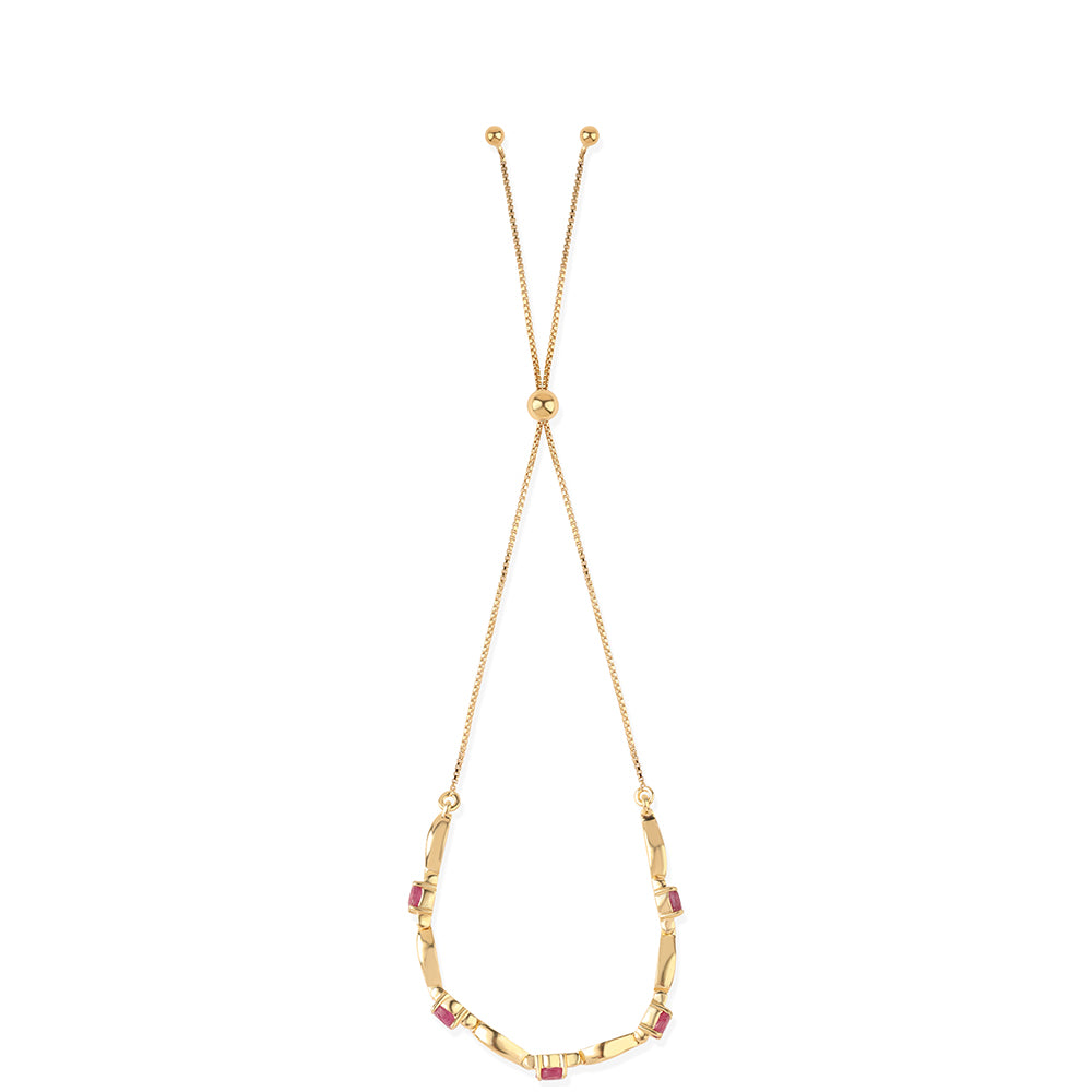 Brățară din Argint 925 Placat cu Aur ( 4.76 grame ) cu Rubin Mozambic 1.45 Carate 3 