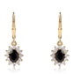 Cercei din Argint 925 Placat cu Aur ( 2.89 grame ) cu Spinel Negru și Topaz Alb 2.94 Carate