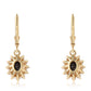 Cercei din Argint 925 Placat cu Aur ( 2.89 grame ) cu Spinel Negru și Topaz Alb 2.94 Carate