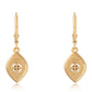 Cercei din Argint 925 Placat cu Aur ( 2.91 grame ) cu Diamant Albastru 0.04 Carate