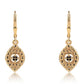 Cercei din Argint 925 Placat cu Aur ( 2.91 grame ) cu Diamant Albastru 0.04 Carate