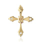 Cruce Pandantiv din Argint 925 Placat cu Aur ( 0.98 grame ) cu Rubin Mozambic și Topaz Alb 0.84 Carate