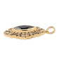 Pandantiv din Argint 925 Placat cu Aur ( 3.8 grame ) cu Spinel Negru 3.52 Carate