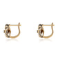 Cercei din Argint 925 Placat cu Aur ( 4.29 grame ) cu Spinel Negru 0.98 Carate