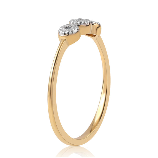 Inel din Argint 925 Placat cu Aur ( 1.73 grame ) cu Diamant Albastru 0.02 Carate