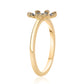 Inel din Argint 925 Placat cu Aur ( 1.88 grame ) cu Diamant Albastru 0.16 Carate
