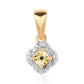 Set din Argint 925 Placat cu Aur ( 4.28 grame ) cu Diamant Albastru și Topaz Alb 0.17 Carate ( Cercei+Inel+Pandantiv )