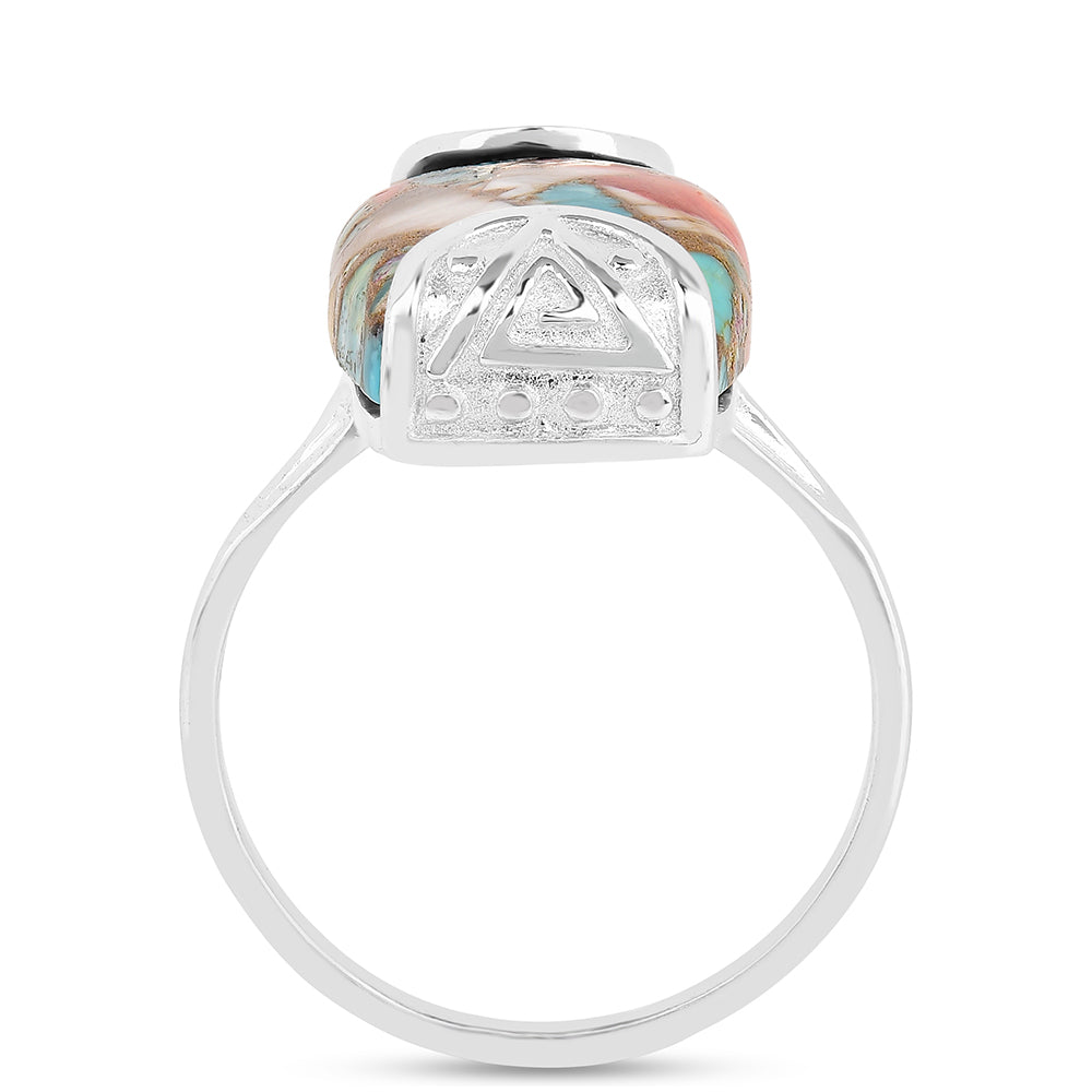 Inel din Argint 925 ( 2.73 grame ) cu Turcoaz Oyster 14.41 Carate