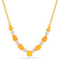 Colier din Argint 925 Placat cu Aur ( 6.28 grame ) cu Opal de Foc și Zircon Alb 1.82 Carate