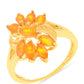 Inel din Argint 925 Placat cu Aur ( 1.94 grame ) cu Opal de Foc 0.72 Carate