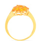 Inel din Argint 925 Placat cu Aur ( 1.94 grame ) cu Opal de Foc 0.72 Carate
