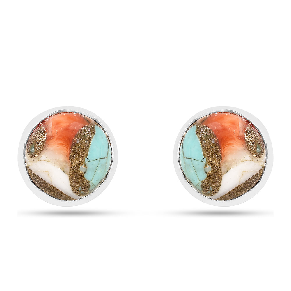 Cercei din Argint 925 ( 1.18 grame ) cu Turcoaz Oyster 4.48 Carate