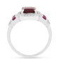 Inel din Argint 925 ( 2.88 grame ) cu Rubin Thailandez 2.96 Carate