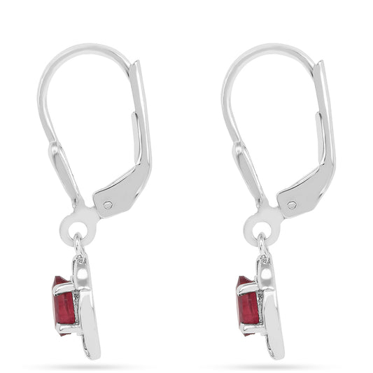 Cercei din Argint 925 ( 1.54 grame ) cu Rubin Thailandez 0.71 Carate