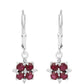 Cercei din Argint 925 ( 2.06 grame ) cu Rubin Thailandez și Zircon Alb 1.6 Carate