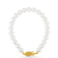 Brățară din Argint 925 Placat cu Aur ( 1.3 grame ) cu Perlă de Apă Dulce Crem 75.3 Carate