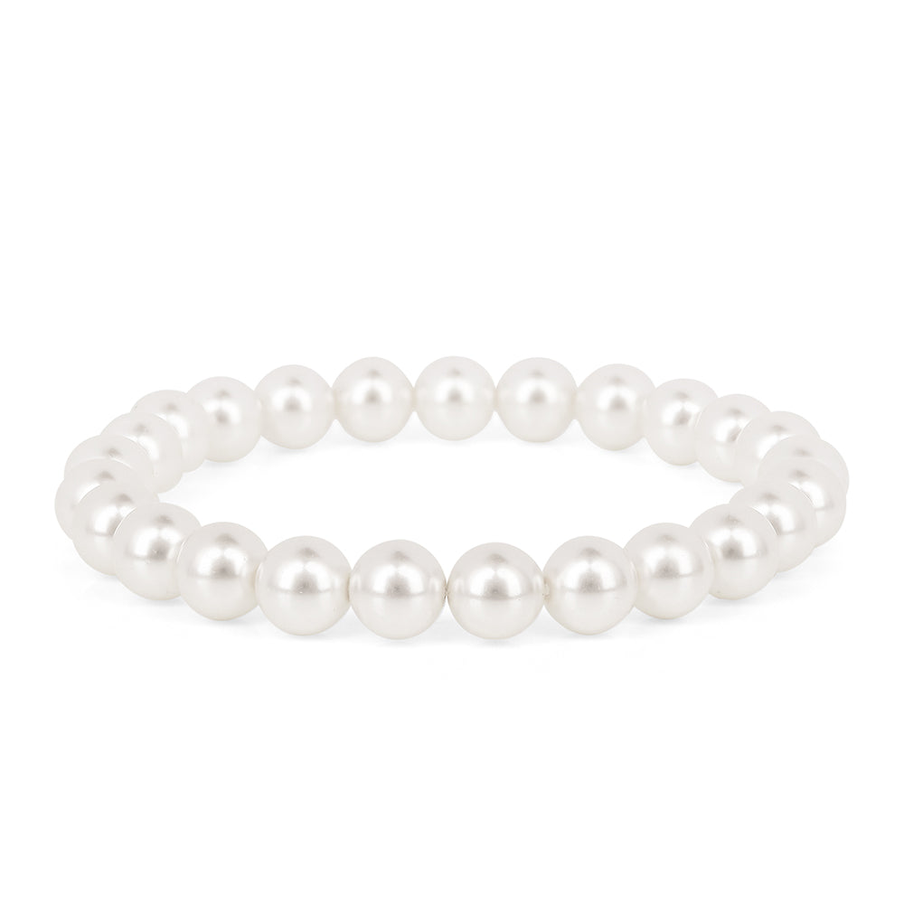 Set din Argint 925 Placat cu Aur ( 0.63 grame ) cu Perlă de Apă Dulce Crem 83.5 Carate ( Cercei+Brățară )