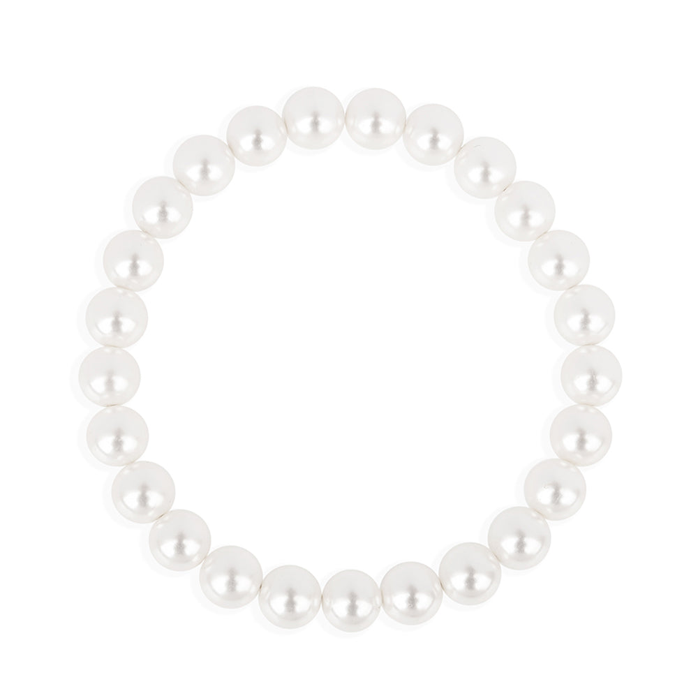 Set din Argint 925 Placat cu Aur ( 0.63 grame ) cu Perlă de Apă Dulce Crem 83.5 Carate ( Cercei+Brățară ) 3 