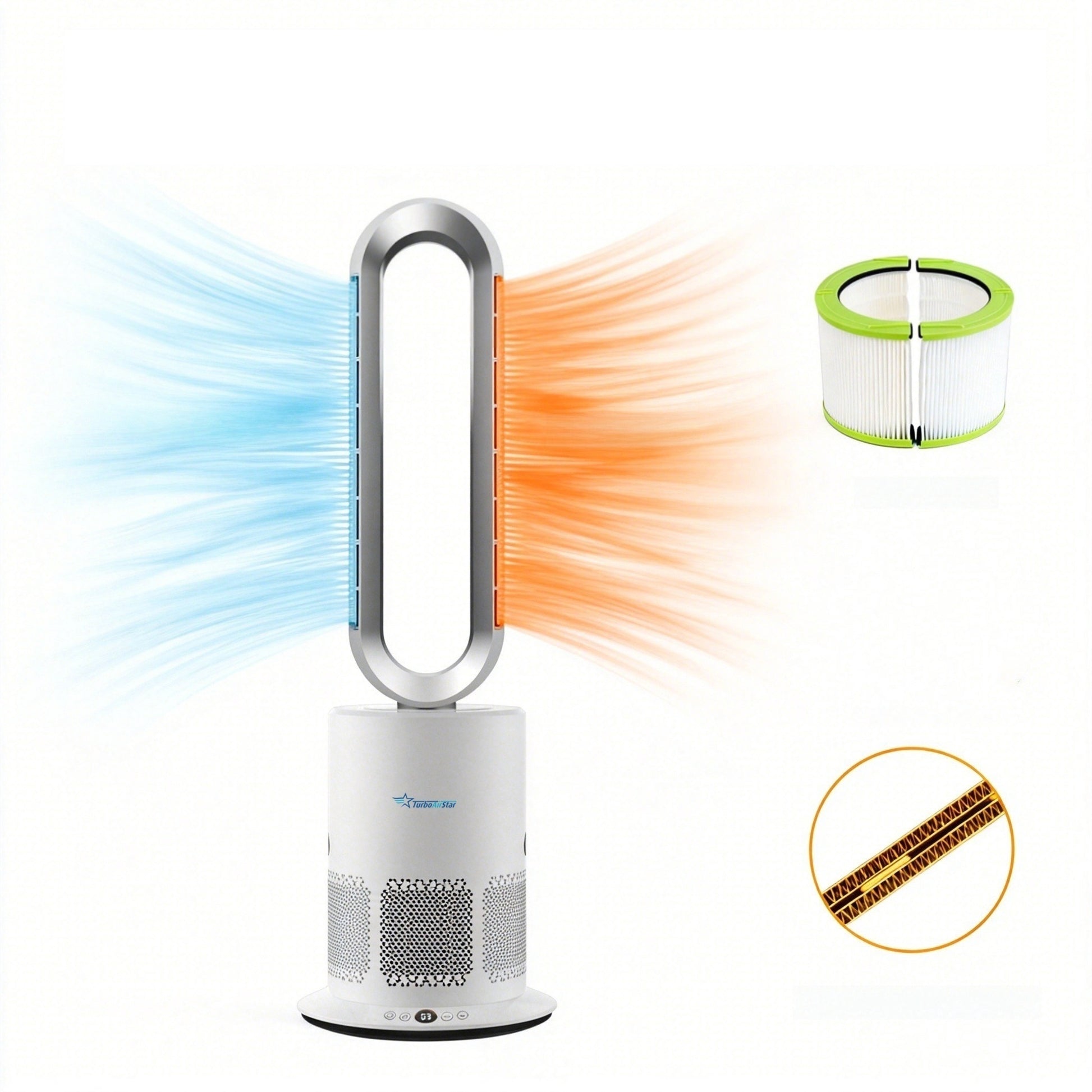 Purificator de aer TurboAirStar cu ventilator pentru răcire și încălzire 18 